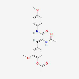 molecular formula C21H22N2O6 B3828597 4-{2-(acetylamino)-3-[(4-methoxyphenyl)amino]-3-oxo-1-propen-1-yl}-2-methoxyphenyl acetate 