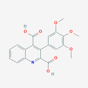 molecular formula C20H17NO7 B382860 3-(3,4,5-Trimethoxyphenyl)quinoline-2,4-dicarboxylic acid 