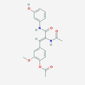 molecular formula C20H20N2O6 B3828602 4-{2-(acetylamino)-3-[(3-hydroxyphenyl)amino]-3-oxo-1-propen-1-yl}-2-methoxyphenyl acetate 