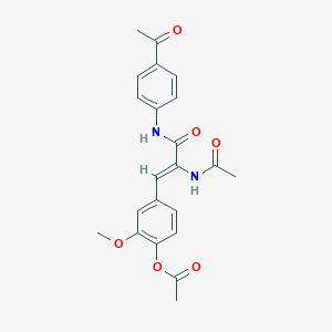 molecular formula C22H22N2O6 B3828613 4-{2-(acetylamino)-3-[(4-acetylphenyl)amino]-3-oxo-1-propen-1-yl}-2-methoxyphenyl acetate 
