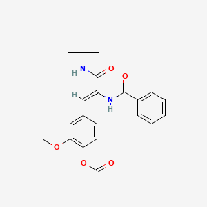 molecular formula C26H32N2O5 B3828622 4-{2-(benzoylamino)-3-oxo-3-[(1,1,2,2-tetramethylpropyl)amino]-1-propen-1-yl}-2-methoxyphenyl acetate 