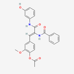 4-{2-(benzoylamino)-3-[(3-hydroxyphenyl)amino]-3-oxo-1-propen-1-yl}-2-methoxyphenyl acetate