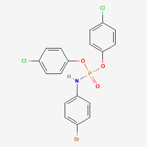 molecular formula C18H13BrCl2NO3P B3828646 bis(4-chlorophenyl) (4-bromophenyl)amidophosphate 