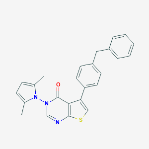molecular formula C25H21N3OS B382866 5-(4-benzylphenyl)-3-(2,5-dimethyl-1H-pyrrol-1-yl)thieno[2,3-d]pyrimidin-4(3H)-one CAS No. 379250-24-5