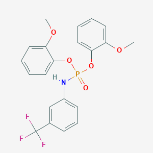 molecular formula C21H19F3NO5P B3828660 bis(2-methoxyphenyl) [3-(trifluoromethyl)phenyl]amidophosphate 