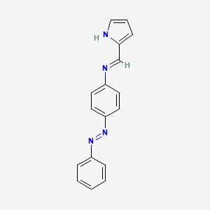 molecular formula C17H14N4 B3828680 4-(phenyldiazenyl)-N-(1H-pyrrol-2-ylmethylene)aniline 