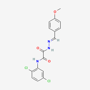 molecular formula C16H13Cl2N3O3 B3828686 N-(2,5-dichlorophenyl)-2-[2-(4-methoxybenzylidene)hydrazino]-2-oxoacetamide 