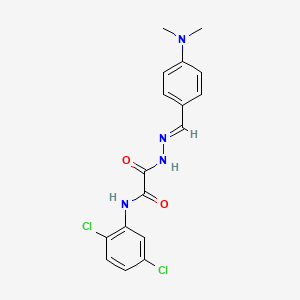 molecular formula C17H16Cl2N4O2 B3828692 N-(2,5-dichlorophenyl)-2-{2-[4-(dimethylamino)benzylidene]hydrazino}-2-oxoacetamide CAS No. 413590-99-5