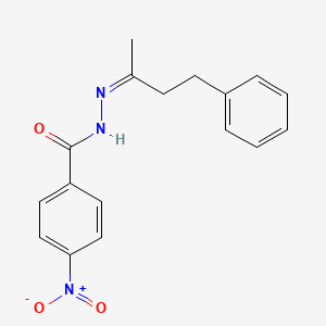 molecular formula C17H17N3O3 B3828695 N'-(1-methyl-3-phenylpropylidene)-4-nitrobenzohydrazide 