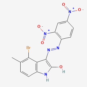 molecular formula C15H10BrN5O5 B3828707 4-bromo-5-methyl-1H-indole-2,3-dione 3-[(2,4-dinitrophenyl)hydrazone] 