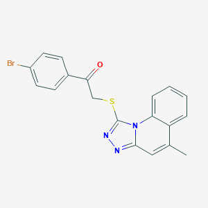1-(4-Bromophenyl)-2-[(5-methyl[1,2,4]triazolo[4,3-a]quinolin-1-yl)thio]ethanone