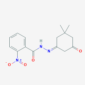 molecular formula C15H17N3O4 B3828712 N'-(3,3-dimethyl-5-oxocyclohexylidene)-2-nitrobenzohydrazide 