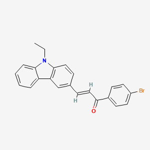 molecular formula C23H18BrNO B3828719 1-(4-bromophenyl)-3-(9-ethyl-9H-carbazol-3-yl)-2-propen-1-one CAS No. 5214-87-9