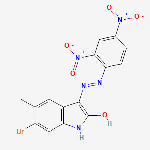 6-bromo-5-methyl-1H-indole-2,3-dione 3-[(2,4-dinitrophenyl)hydrazone]