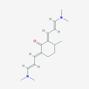 molecular formula C17H26N2O B3828728 2,6-bis[3-(dimethylamino)-2-propen-1-ylidene]-3-methylcyclohexanone 