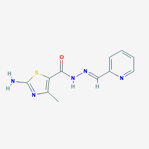 2-amino-4-methyl-N'-(2-pyridinylmethylene)-1,3-thiazole-5-carbohydrazide