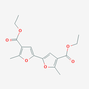 molecular formula C16H18O6 B3828746 diethyl 5,5'-dimethyl-2,2'-bifuran-4,4'-dicarboxylate 