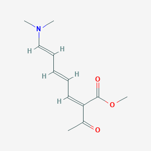 molecular formula C12H17NO3 B3828747 methyl 2-acetyl-7-(dimethylamino)-2,4,6-heptatrienoate 