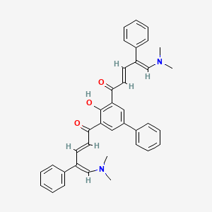 molecular formula C38H36N2O3 B3828762 1,1'-(4-hydroxy-3,5-biphenyldiyl)bis[5-(dimethylamino)-4-phenyl-2,4-pentadien-1-one] 