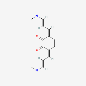 molecular formula C16H22N2O2 B3828766 3,6-bis[3-(dimethylamino)-2-propen-1-ylidene]-1,2-cyclohexanedione 