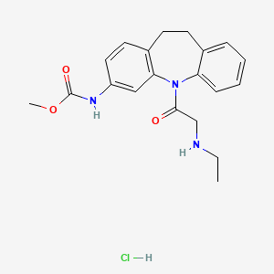 molecular formula C20H24ClN3O3 B3828771 methyl [5-(N-ethylglycyl)-10,11-dihydro-5H-dibenzo[b,f]azepin-3-yl]carbamate hydrochloride CAS No. 134068-45-4