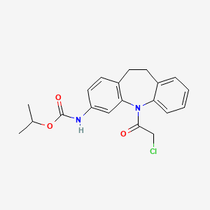 molecular formula C20H21ClN2O3 B3828779 isopropyl [5-(chloroacetyl)-10,11-dihydro-5H-dibenzo[b,f]azepin-3-yl]carbamate 