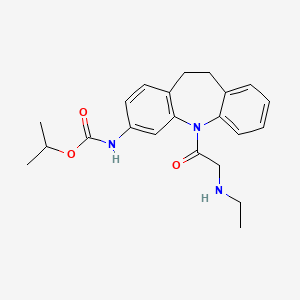 molecular formula C22H27N3O3 B3828790 isopropyl [5-(N-ethylglycyl)-10,11-dihydro-5H-dibenzo[b,f]azepin-3-yl]carbamate 