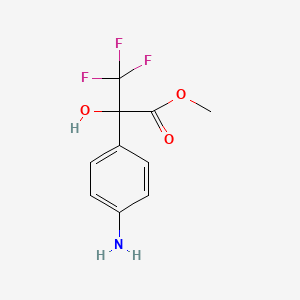 molecular formula C10H10F3NO3 B3828799 methyl 2-(4-aminophenyl)-3,3,3-trifluoro-2-hydroxypropanoate CAS No. 108440-36-4
