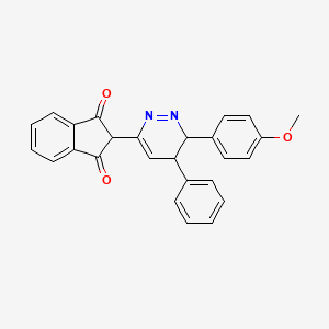 molecular formula C26H20N2O3 B3828835 2-[6-(4-methoxyphenyl)-5-phenyl-5,6-dihydro-3-pyridazinyl]-1H-indene-1,3(2H)-dione 