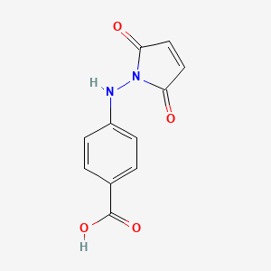 molecular formula C11H8N2O4 B3828844 4-[(2,5-dioxo-2,5-dihydro-1H-pyrrol-1-yl)amino]benzoic acid 