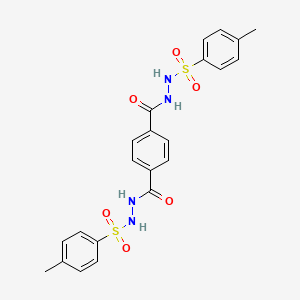 molecular formula C22H22N4O6S2 B3828853 N'~1~,N'~4~-bis[(4-methylphenyl)sulfonyl]terephthalohydrazide 