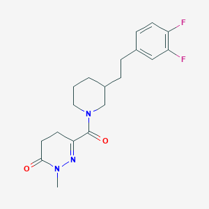molecular formula C19H23F2N3O2 B3828867 6-({3-[2-(3,4-difluorophenyl)ethyl]-1-piperidinyl}carbonyl)-2-methyl-4,5-dihydro-3(2H)-pyridazinone 