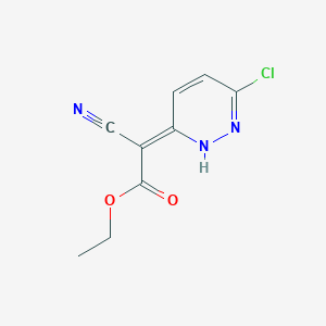molecular formula C9H8ClN3O2 B3828871 ethyl (6-chloro-3(2H)-pyridazinylidene)(cyano)acetate 