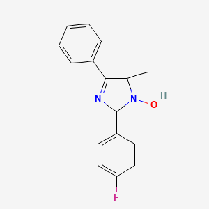 molecular formula C17H17FN2O B3828877 2-(4-fluorophenyl)-5,5-dimethyl-4-phenyl-2,5-dihydro-1H-imidazol-1-ol 