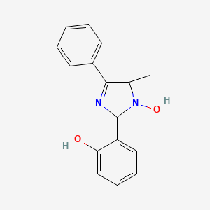 molecular formula C17H18N2O2 B3828899 2-(2-hydroxyphenyl)-5,5-dimethyl-4-phenyl-2,5-dihydro-1H-imidazol-1-ol 