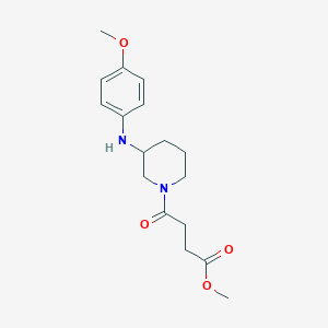 molecular formula C17H24N2O4 B3828904 methyl 4-{3-[(4-methoxyphenyl)amino]-1-piperidinyl}-4-oxobutanoate 