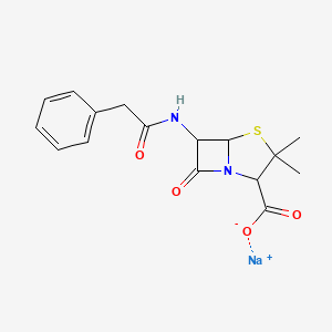 molecular formula C16H17N2NaO4S B3828912 sodium 3,3-dimethyl-7-oxo-6-[(phenylacetyl)amino]-4-thia-1-azabicyclo[3.2.0]heptane-2-carboxylate 