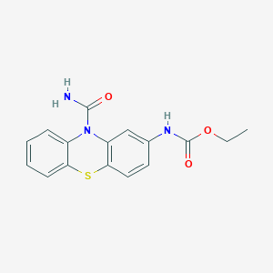 molecular formula C16H15N3O3S B3828915 ethyl [10-(aminocarbonyl)-10H-phenothiazin-2-yl]carbamate 