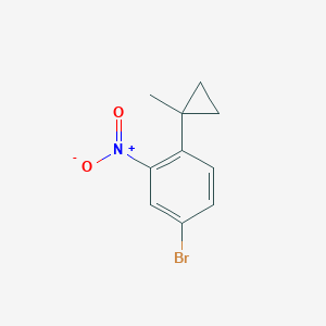 molecular formula C10H10BrNO2 B3828922 4-bromo-1-(1-methylcyclopropyl)-2-nitrobenzene 