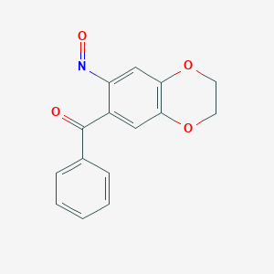 molecular formula C15H11NO4 B3828925 (7-nitroso-2,3-dihydro-1,4-benzodioxin-6-yl)(phenyl)methanone 