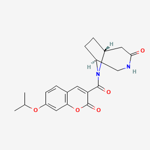 molecular formula C20H22N2O5 B3828951 (1S*,6R*)-9-[(7-isopropoxy-2-oxo-2H-chromen-3-yl)carbonyl]-3,9-diazabicyclo[4.2.1]nonan-4-one 