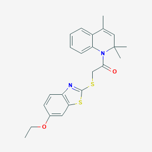 1-{[(6-Ethoxy-1,3-benzothiazol-2-yl)thio]acetyl}-2,2,4-trimethyl-1,2-dihydroquinoline