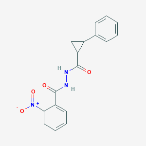 molecular formula C17H15N3O4 B3828984 2-nitro-N'-[(2-phenylcyclopropyl)carbonyl]benzohydrazide 