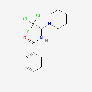 4-methyl-N-[2,2,2-trichloro-1-(1-piperidinyl)ethyl]benzamide