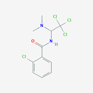 2-chloro-N-[2,2,2-trichloro-1-(dimethylamino)ethyl]benzamide