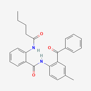 molecular formula C26H26N2O3 B3829009 N-(2-benzoyl-4-methylphenyl)-2-(pentanoylamino)benzamide 