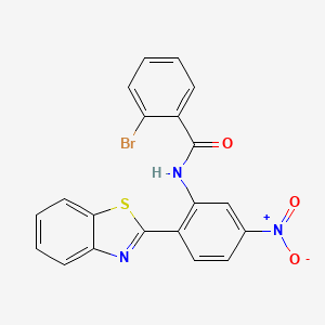 molecular formula C20H12BrN3O3S B3829015 N-[2-(1,3-benzothiazol-2-yl)-5-nitrophenyl]-2-bromobenzamide 
