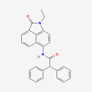 molecular formula C27H22N2O2 B3829020 N-(1-ethyl-2-oxo-1,2-dihydrobenzo[cd]indol-6-yl)-2,2-diphenylacetamide 