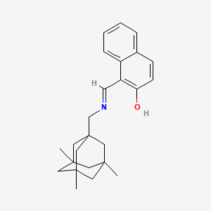 molecular formula C25H31NO B3829026 1-({[(3,5,7-trimethyl-1-adamantyl)methyl]imino}methyl)-2-naphthol 