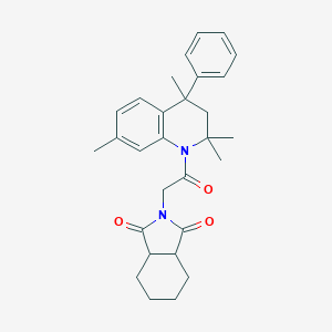 2-[2-oxo-2-(2,2,4,7-tetramethyl-4-phenyl-3,4-dihydro-1(2H)-quinolinyl)ethyl]hexahydro-1H-isoindole-1,3(2H)-dione